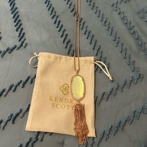 Kendra Scott Gold Necklace with Dichroic glass stone